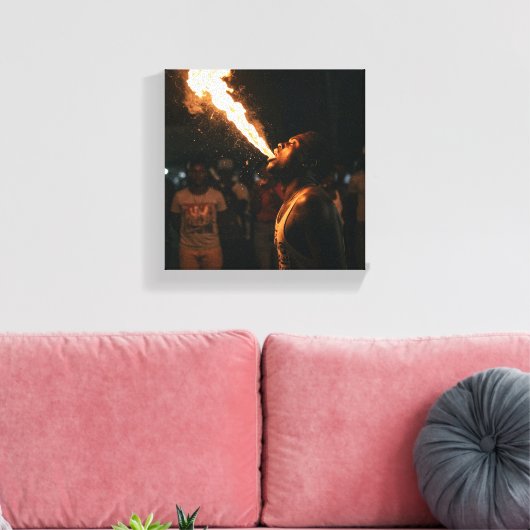 African inspired art canvas afdruk (Insitu (Woonkamer))