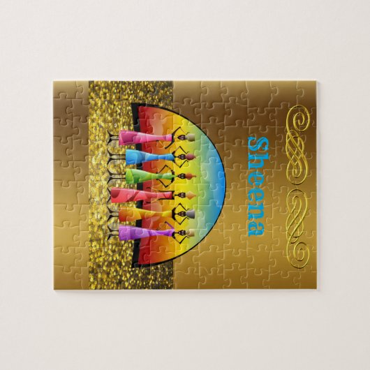 African Jigzaag Puzzle Legpuzzel (Horizontaal)