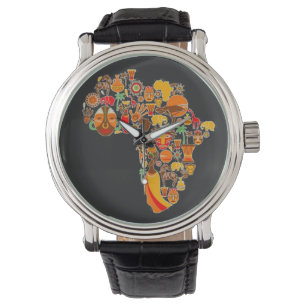 AFrican-kaart Horloge