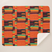 African Kenta Cloth Print Sherpa Blanket Sherpa Deken (Voorkant (horizontaal))