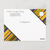 African Kente AK01 Stripes Save the Date Briefkaar Briefkaart (Achterkant)