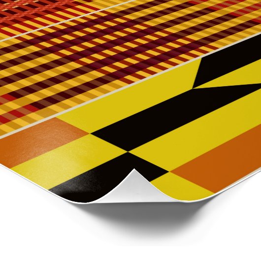 African Kente Ceremonial Pattern Perfect Poster (Hoek)