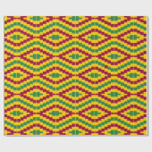 African Kente, Happy Kwanzaa Cadeaupapier (Vlak)