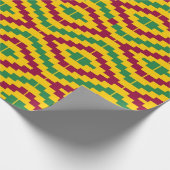African Kente, Happy Kwanzaa Cadeaupapier (Hoek)
