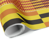 African Kente Pattern Ceremonial Textile Cadeaupapier (Rol Hoek)