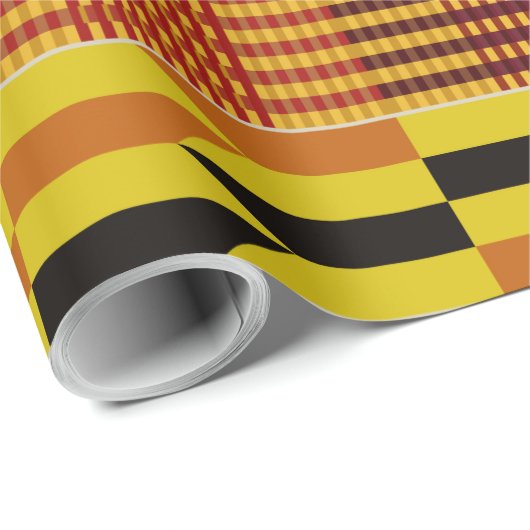 African Kente Pattern Ceremonial Textile Cadeaupapier (Rol Hoek)