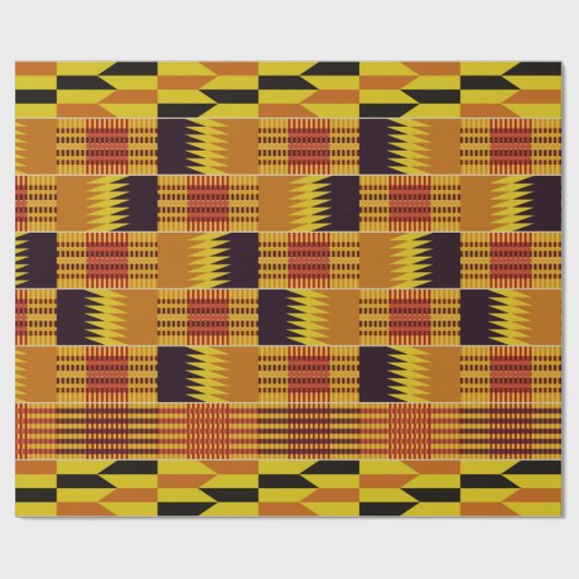 African Kente Pattern Ceremonial Textile Cadeaupapier (Vlak)