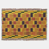 African Kente Pattern Ceremonial Textile Deken (Voorkant)