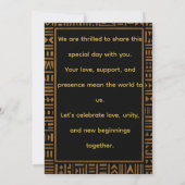 African Kente Wedding Invitation Kaart (Achterkant)