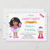 African kind Candyland uitnodiging (Voorkant)