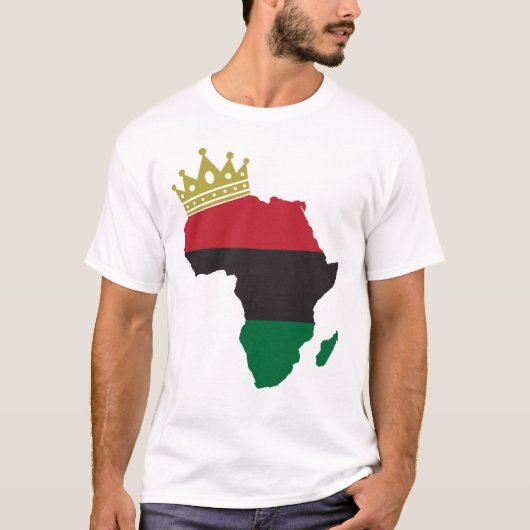 African King Queen African Flag T-shirt (Voorkant)