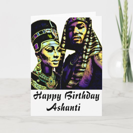 African King Queen Etnische Cultuur Verjaardag Kaa Kaart (Voorkant)