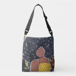 African Lady Big Hair Crossbody Bag Crossbody Tas