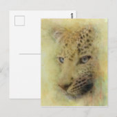 African Leopard Wildlife Waterverf Briefkaart (Voorkant / Achterkant)