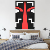 African Ligbi Tribal Canvas Afdruk (Insitu (Slaapkamer))