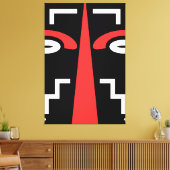 African Ligbi Tribal Canvas Afdruk (Insitu (Woonkamer))