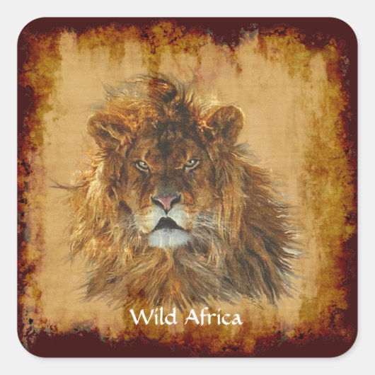 AFRICAN LION Big Five Big Cat Wildlife Stickers (Voorkant)
