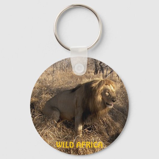 AFRICAN LION Big Five Cat Wildlife Sleutelhanger (Voorkant)