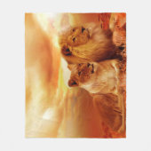 African Lion Blanket Fleece Deken (Voorkant)