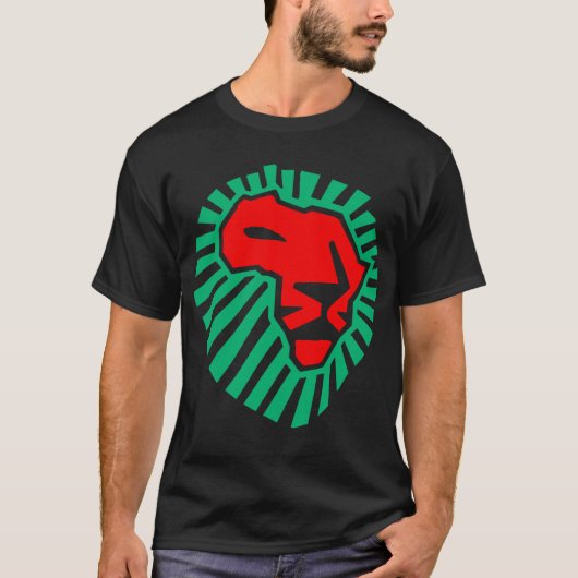 African Lion head waka-waka. (2 kant) T-shirt (Voorkant)