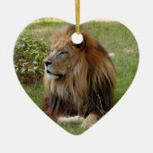 African Lion Kerstversiering Keramisch Ornament (Voorkant)
