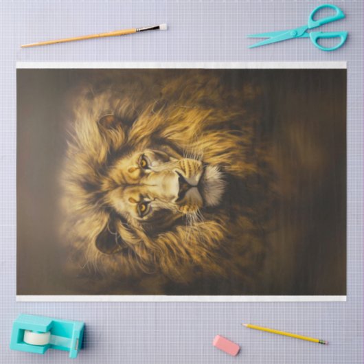 African Lion King of Oerwoud Decoupage Tissuepapier (Craft)