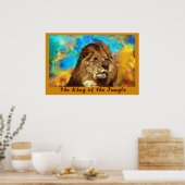 African-Lion-King of the Oerwoud Poster (Keuken)