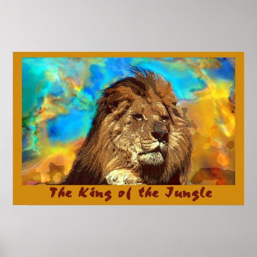 African-Lion-King of the Oerwoud Poster (Voorkant)