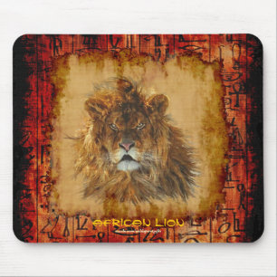 African Lion King van het Oerwoud 2 Art Mousepad Muismat