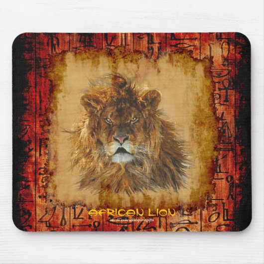 African Lion King van het Oerwoud 2 Art Mousepad Muismat (Voorkant)