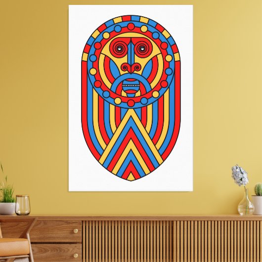 African Lion Mask Canvas Afdruk (Insitu (Woonkamer))