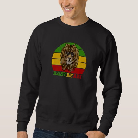African Lion Rastafarian Rasta Colors Trui (Voorkant)