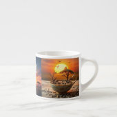 African Lion & Zebra Sunset Espresso Mug Espresso Kop (Rechts)