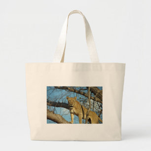 African Lioness jumbo canvas tas