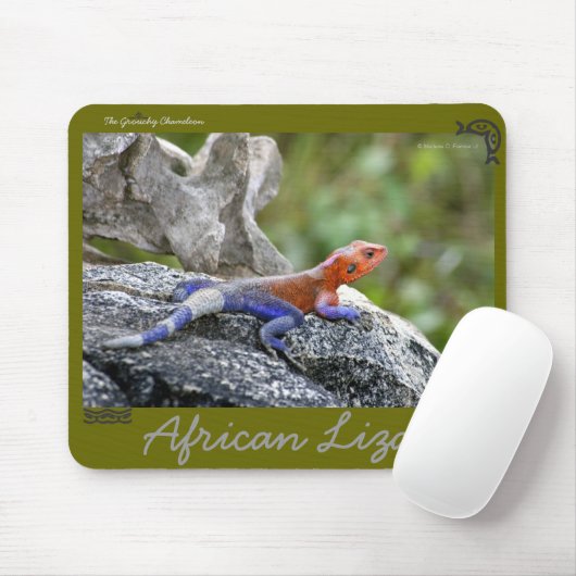 African Lizard Mousepad Muismat (Met muis)