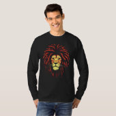 African Male Lion Dreadlock Rasta Hair Safari Cul T-shirt (Voorkant volledig)