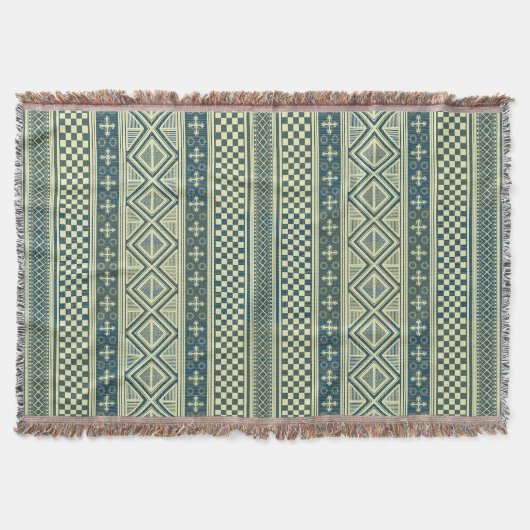 African Mali Pattern Throw Blanket IX Deken (Voorkant)