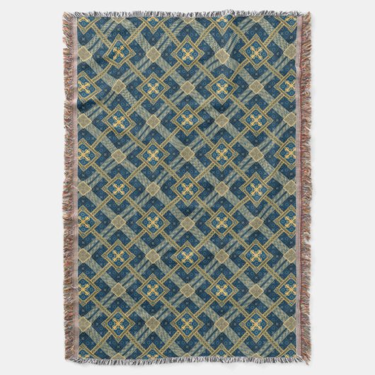 African Mali Pattern Throw Blanket XI Deken (Voorkant Verticaal)