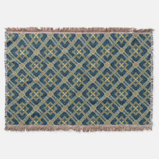 African Mali Pattern Throw Blanket XI Deken (Voorkant)