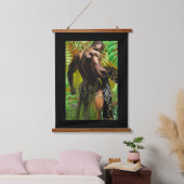 African Man Bathing Hangend Wandkleed (Slaapkamer)