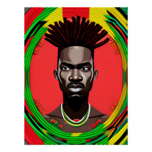 African Man Black King Melanin Bruh Brother Perfect Poster