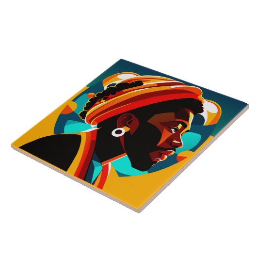 African Man Tile Tegeltje (Zijkant)