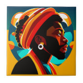 African Man Tile Tegeltje (Voorkant)