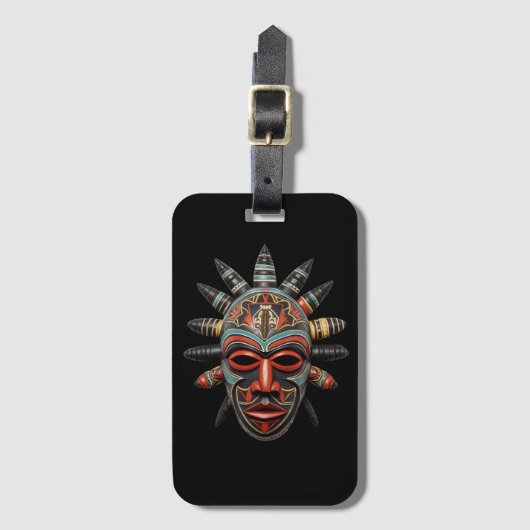 African Mask Bagagelabel (Voorkant (verticaal))