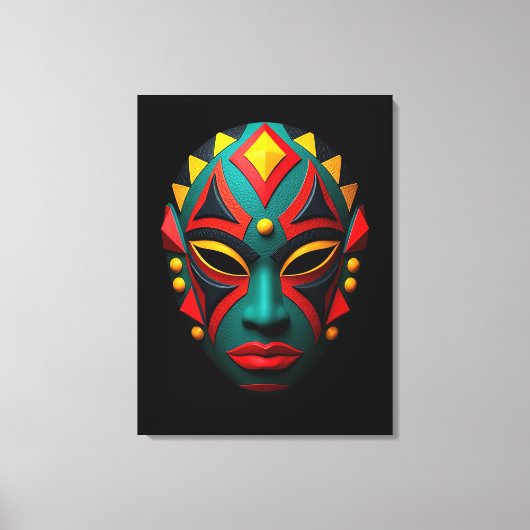 African Mask Canvas Art Afdruk (Voorkant)