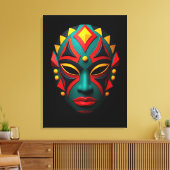 African Mask Canvas Art Afdruk (Insitu (Woonkamer))