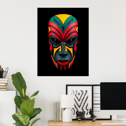 African Mask Poster (Thuiskantoor)