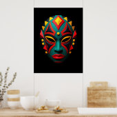 African Mask Poster (Keuken)