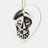 African mask primitieve folk art keramisch ornament (Links)