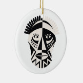 African mask primitieve folk art keramisch ornament (Rechts)